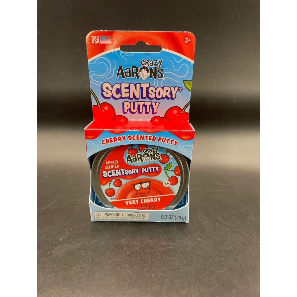Crazy Aarons SCENTSory Putty Very Cherry Scented 0.7oz Tin Red Fidget Toy USA